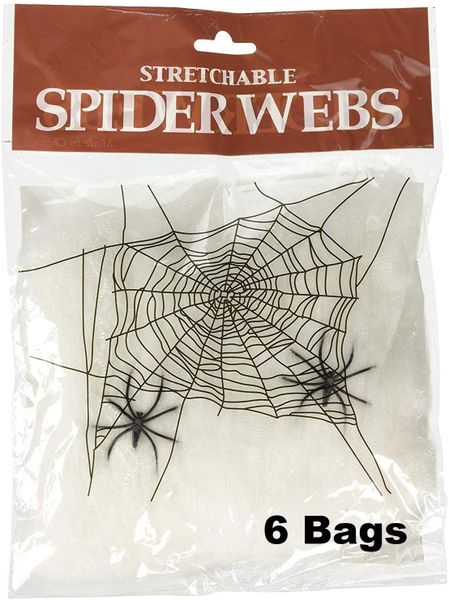 White Spiderwebs Pack of 6