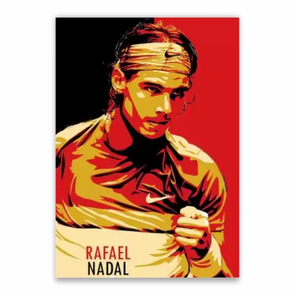 Rafael Nadal Red Poster - A1