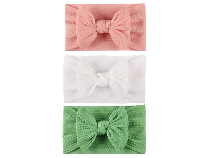 Set of 3 Baby Headbands with a Bow