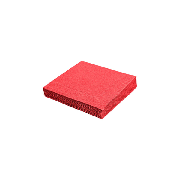 Disposable Serviettes - Red - 2 Ply - 50 Piece