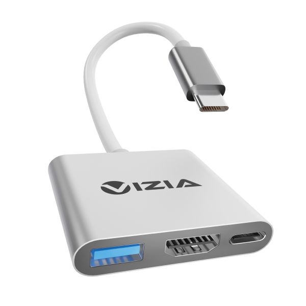 Vizia 3 in 1 Type C Hub Adapter with 100W Fast Charge Power Delivery