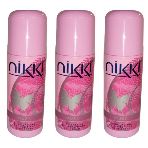 Nikki Long Lasting Anti-perspirant Roll On 50ml - Musk Pack of 3