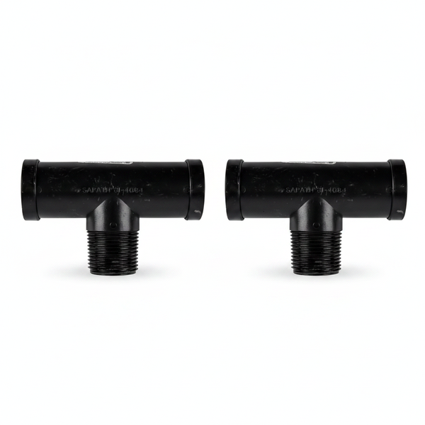 Full Flow Male Combination Tee 20mm x 3/4 Inch Plumbing Fitting - 2 Pack