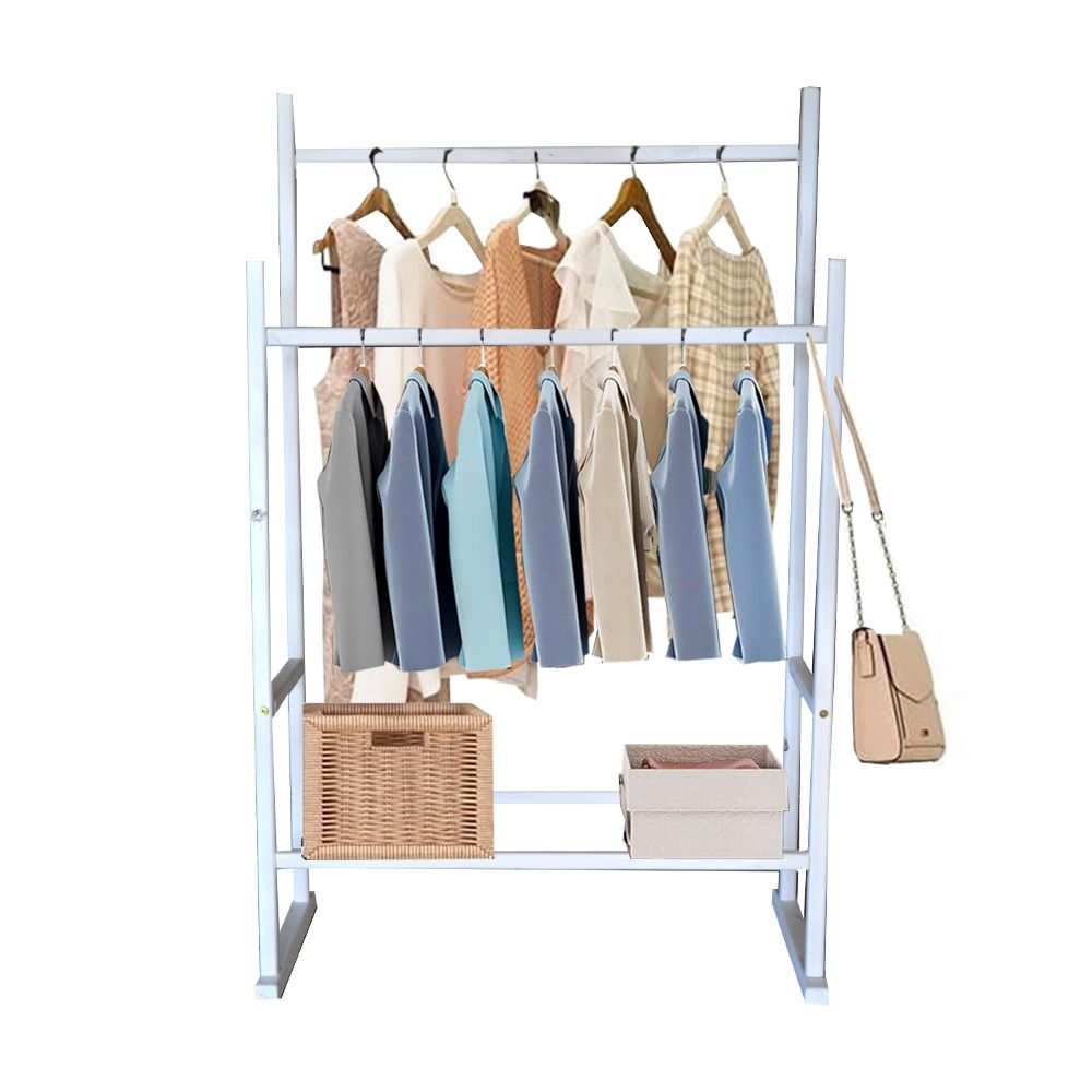 Modern Wooden Artisan Double Pole Clothing Rack Shop Today. Get it Tomorrow!