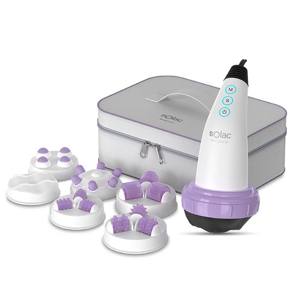 Solac Massager With Heating Includes 6 Heads White 5 Massaging Mode