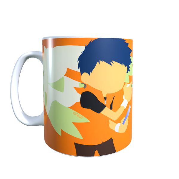 Henry &amp; Terriermon Minimal - Digimon Themed Coffee Mug
