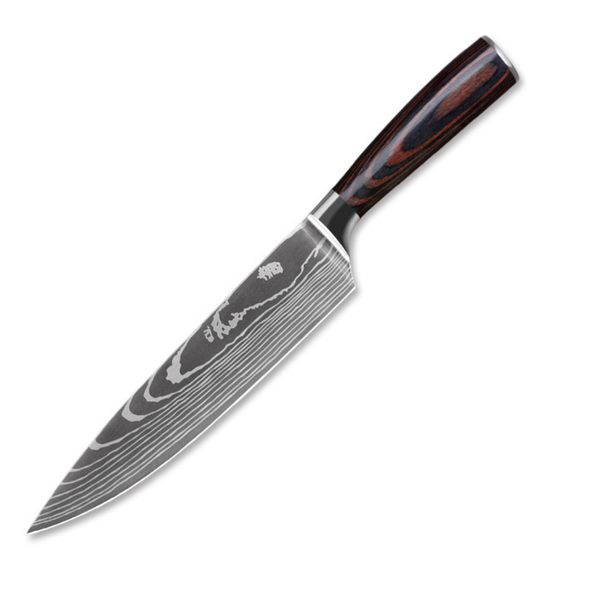 Lifespace Laser Engraved 5CR15 Kitchen Chef Knife