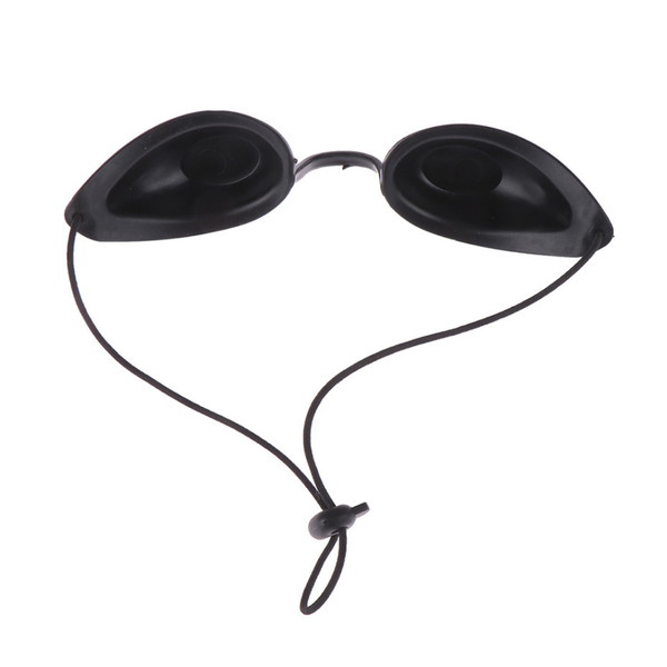 Flexible Silicone UV Tanning Bed Goggles Eye Protection Glasses Black