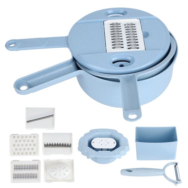 Food Shredder Chopper Manual Vegetable Potato Grater Kitchen Utensils Blue