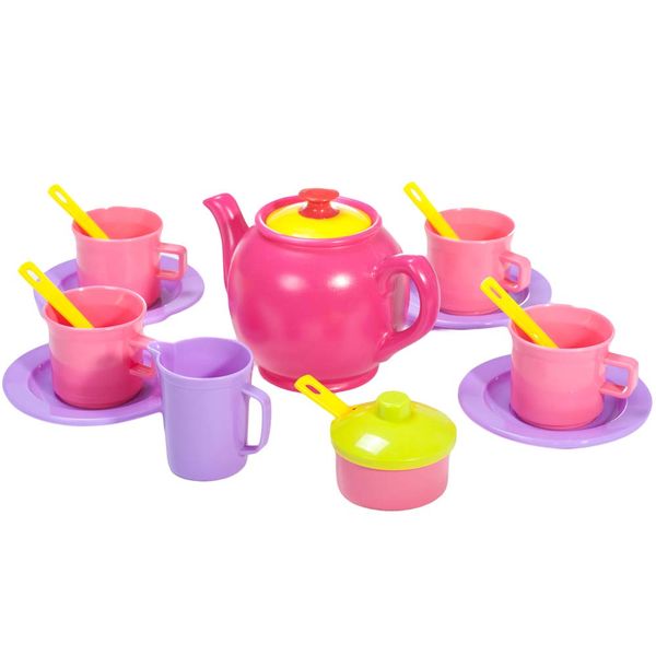 Greenbean - Pretend &amp; Play Tea Set - Pastel - 18pcs