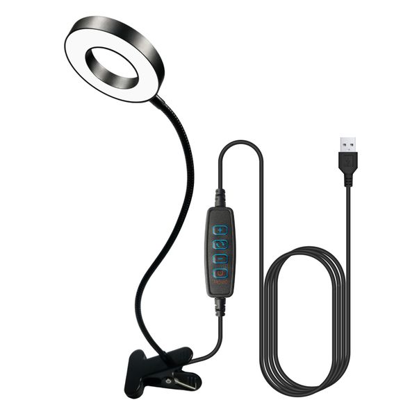 LED Clip Reading Light,3 Color Temps, 10 Brightness Levels, 360 Adjustable