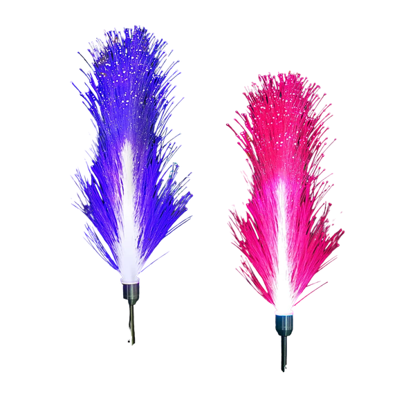 Colour Solar Powered Triple Layer Fiber Optic Light - 2 Pieces