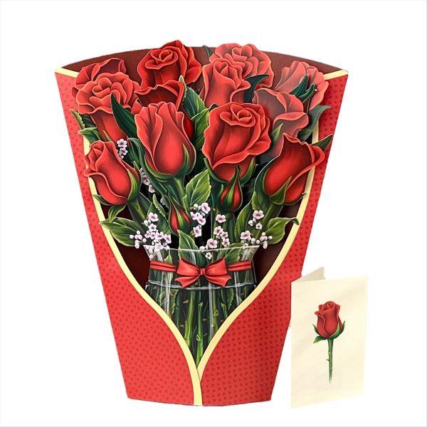 Pop-Up Card Greeting Card For Mom Pop-Up Flower Card 3D Birthday Card