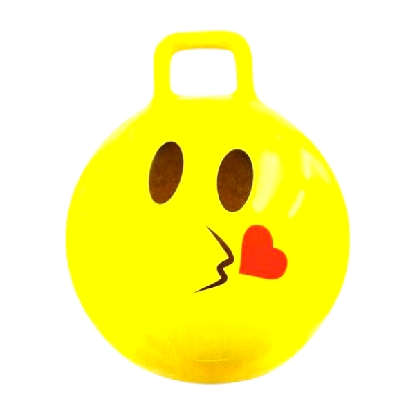 SNT Sports Kids Kiss Emoji Hopper Ball with Pump Bouncing Fun 50cm Diameter
