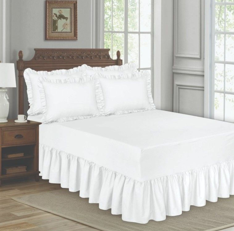 Frilled Valance Fitted Sheet-Easybed sheet Set polyster - 5 Pack