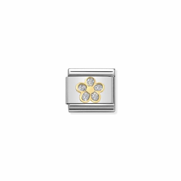 Nomination Composable Classic Link Glitter Flower.