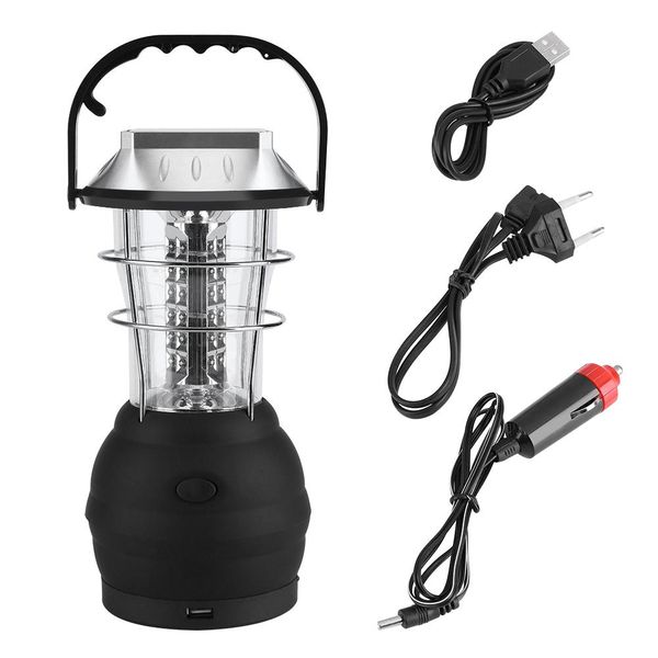 Solar Powered Hand Operated 36 LED Light Outdoor Emergency Camping Lamp 220