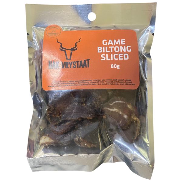 Hak Vrystaat Game Biltong Sliced 80g