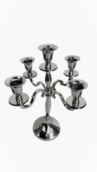5-Arm Candle Stand Silver plated 30cm