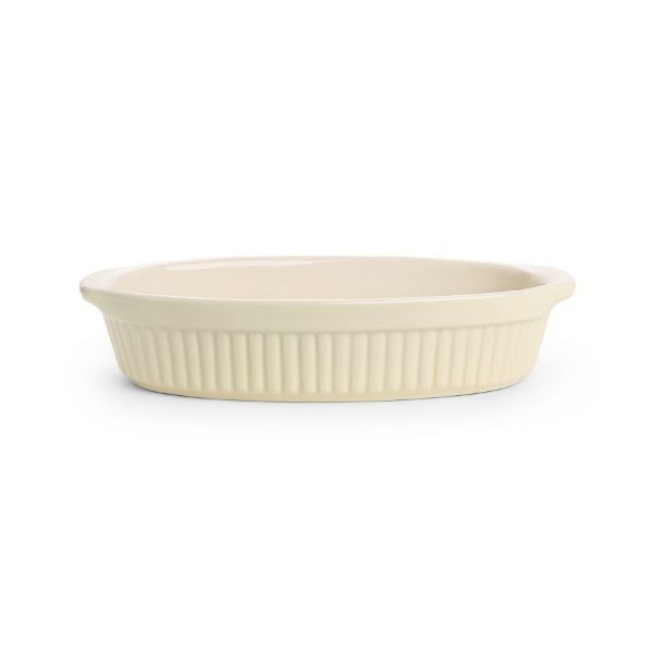 Classic Ceramic Oval Pie Pan 26cm Cream