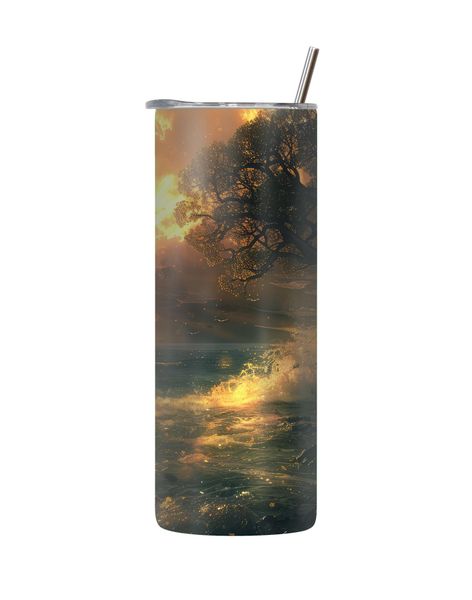 Wave 20 Oz Tumbler with Lid and Straw Trendy Cool Image Graphic Present 217