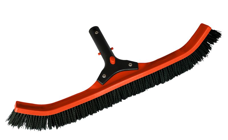 Pro Curved Pool Brush 560mm with V-Clip &amp; Nylon Bristles
