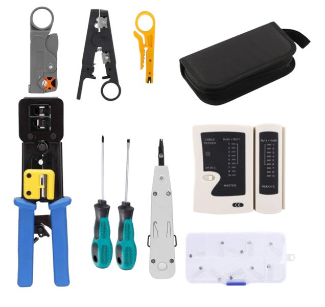9 in 1 Portable Ethernet Cable Crimper Network Maintenance Kit