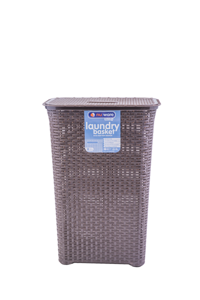 nuware Rattan Laundry Basket - Brown