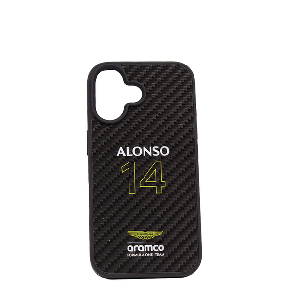 ASTON MARTIN-Aramco Magsafe F1-Real Compatible With IPhone 16 Black Case