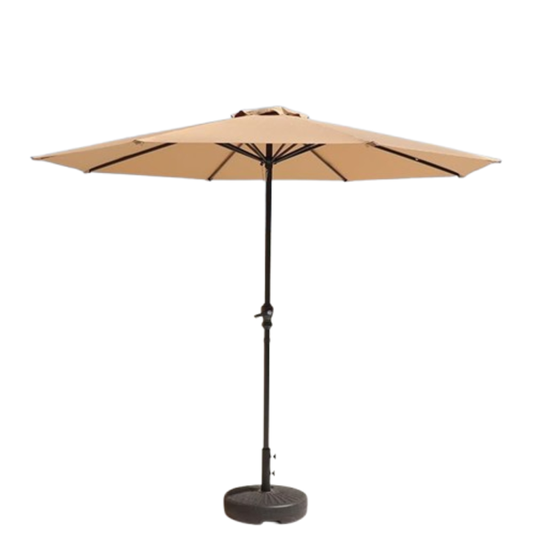 Z61 Patio Sun Umbrella - Large Round Shade Canopy with Stable Base