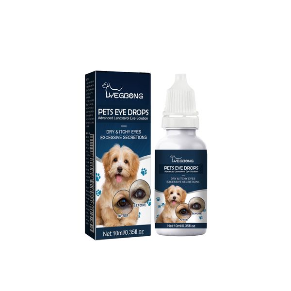 Pet Eye Drops for Cats &amp; Dogs - Reduces Tear Stains, Soothes &amp; Cleans Eyes