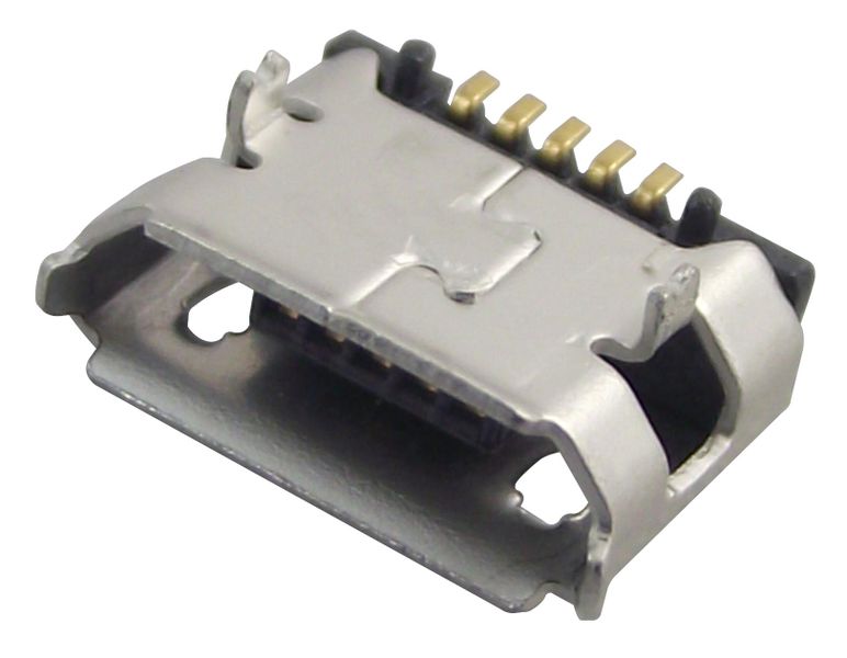 Gct (USB3080-30-01-A) USB Connector, Micro USB Type B, USB 2.0, Receptacle