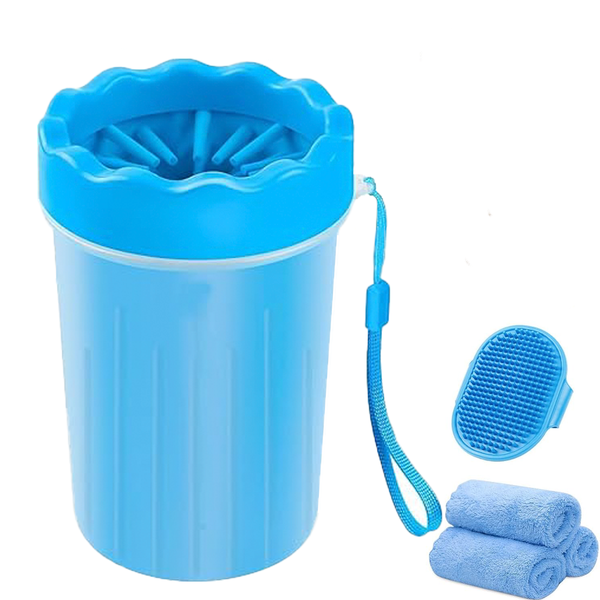 5PCS Pet Dog Paw Washer Cleaner Set for large dog with Cup Brush Towels
