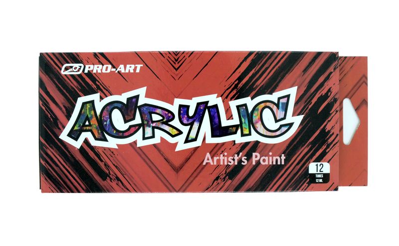 Pro-Art - Acrylic Artists Paint Set Of 12 Tubes