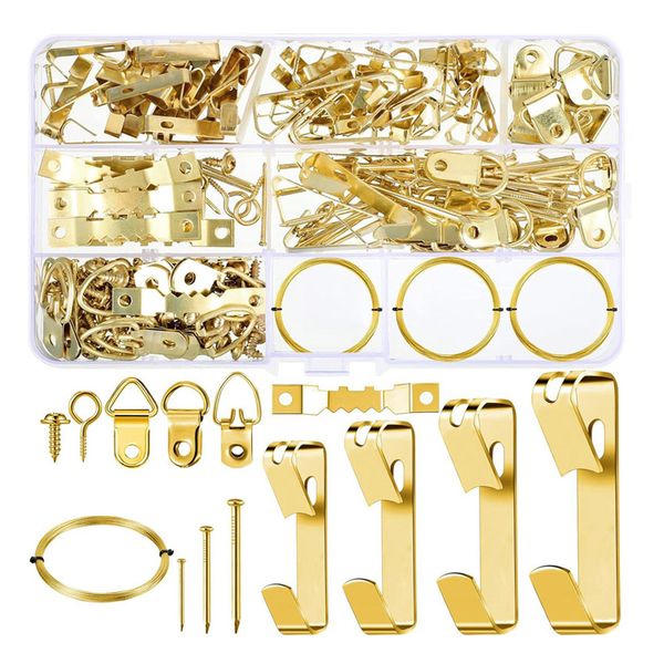246 Piece Heavy Duty Assorted Picture Hangers Frame Kit with Screws