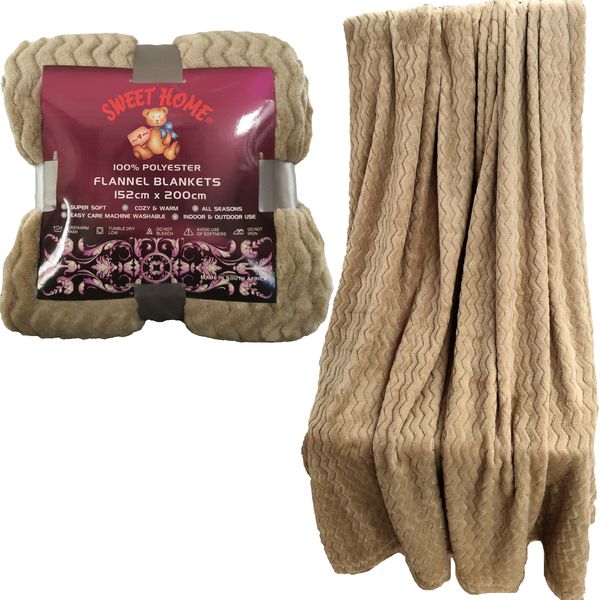 Warm Flannel Blanket- Art Fashion Lines - Multiple Color - Stylish - Warm