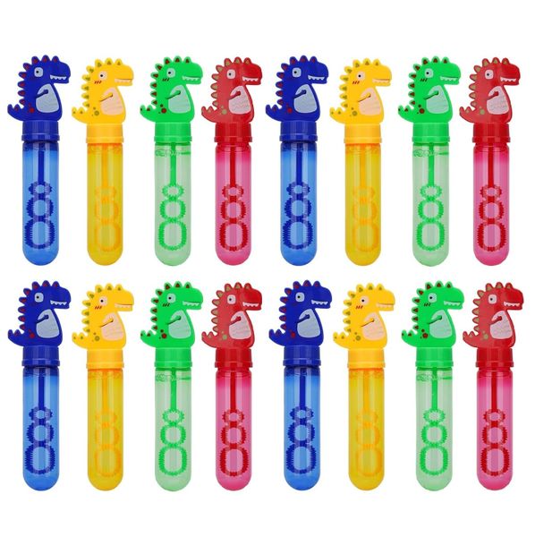 Dinosaur Bubble Tubes 14cm - Set of 16