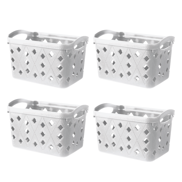 Extra-Large Household Storage Basket/Container - White - 2 Pack