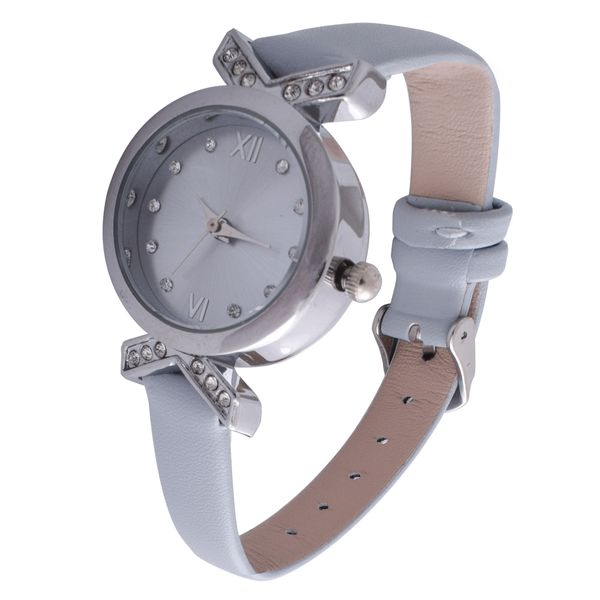 Digitime Lds Tulip PU Watch - Silver &amp; Blue
