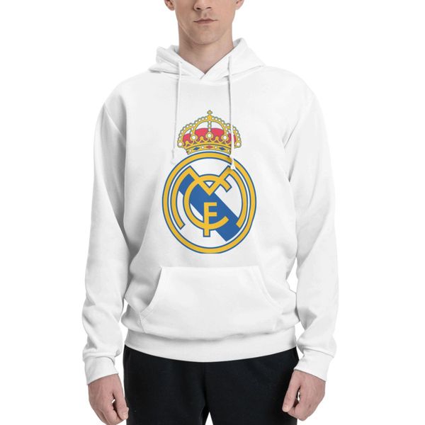 Real Madrid FC Men Classic Long Sleeve Polyester Hoodie Sweatshirt