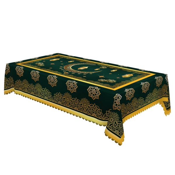 Ramadan Tablecloth-Islamic Crescent Moon Lantern Design 140x180cm