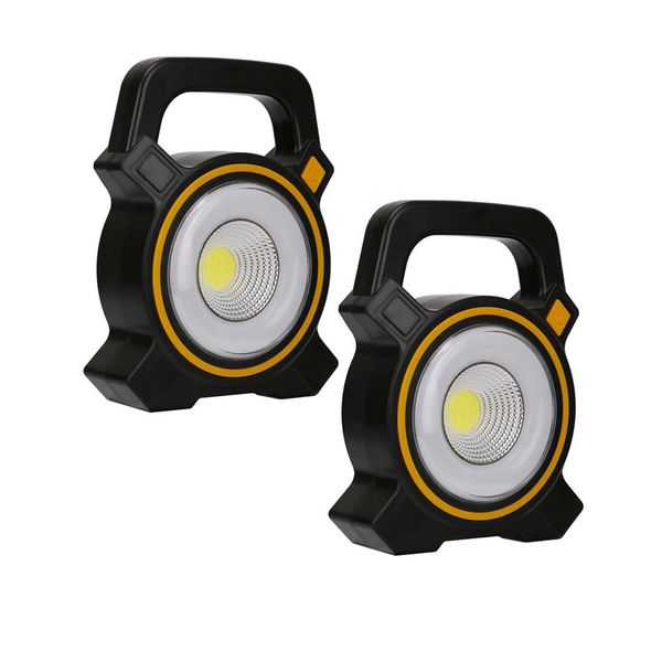 2 Set Of 20W Solar Powered Magnetic Camping Light FA-819A