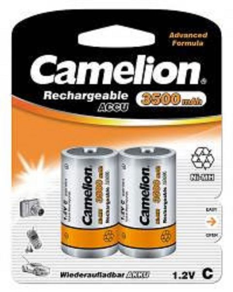 CAMELION NH-C3500BP2 (MEC) C=Size Battery NiMH 1.2V 3.5AH-2pc/Pack