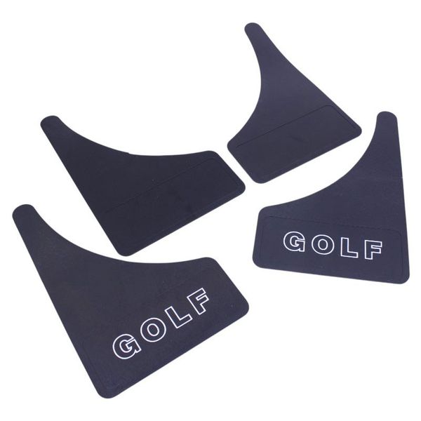 Universal Rubber Mud Flaps Compatible With Golf Lettering - Black - Set of 4