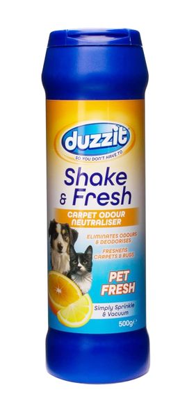 Duzzit Shake &amp; Fresh Carpet Odour Neutraliser Pet Fresh 500g