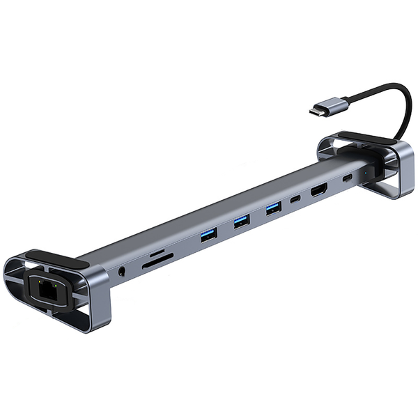 10-in-1 Multi-Port Laptop Dock with 4K HDMI DP, VGA, USB