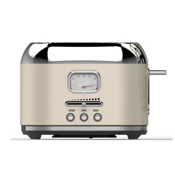 Taurus Toaster 2 Slice Stainless Steel Cream 6Heat Settings 1000W