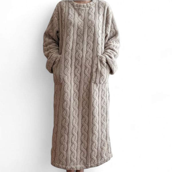 Glammefab Fleece Long Sleeve Winter Dress image