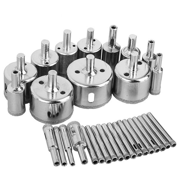 30 Piece Diamond Tool Drill Bit Hole Saw Set for Glass Ceramic