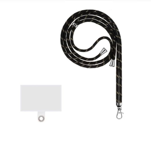 Adjustable Cell Phone Lanyard- Black image